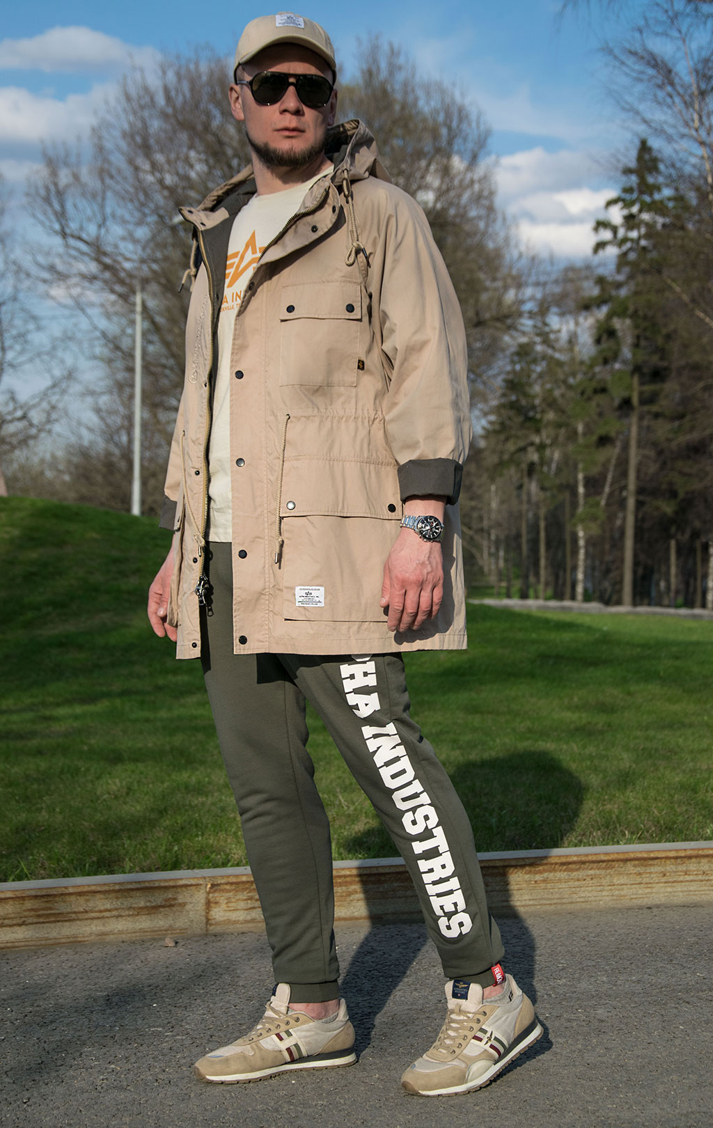 Ветровка ALPHA INDUSTRIES HOODED FIELD JACKET M-65 SS 23 m vintage khaki 