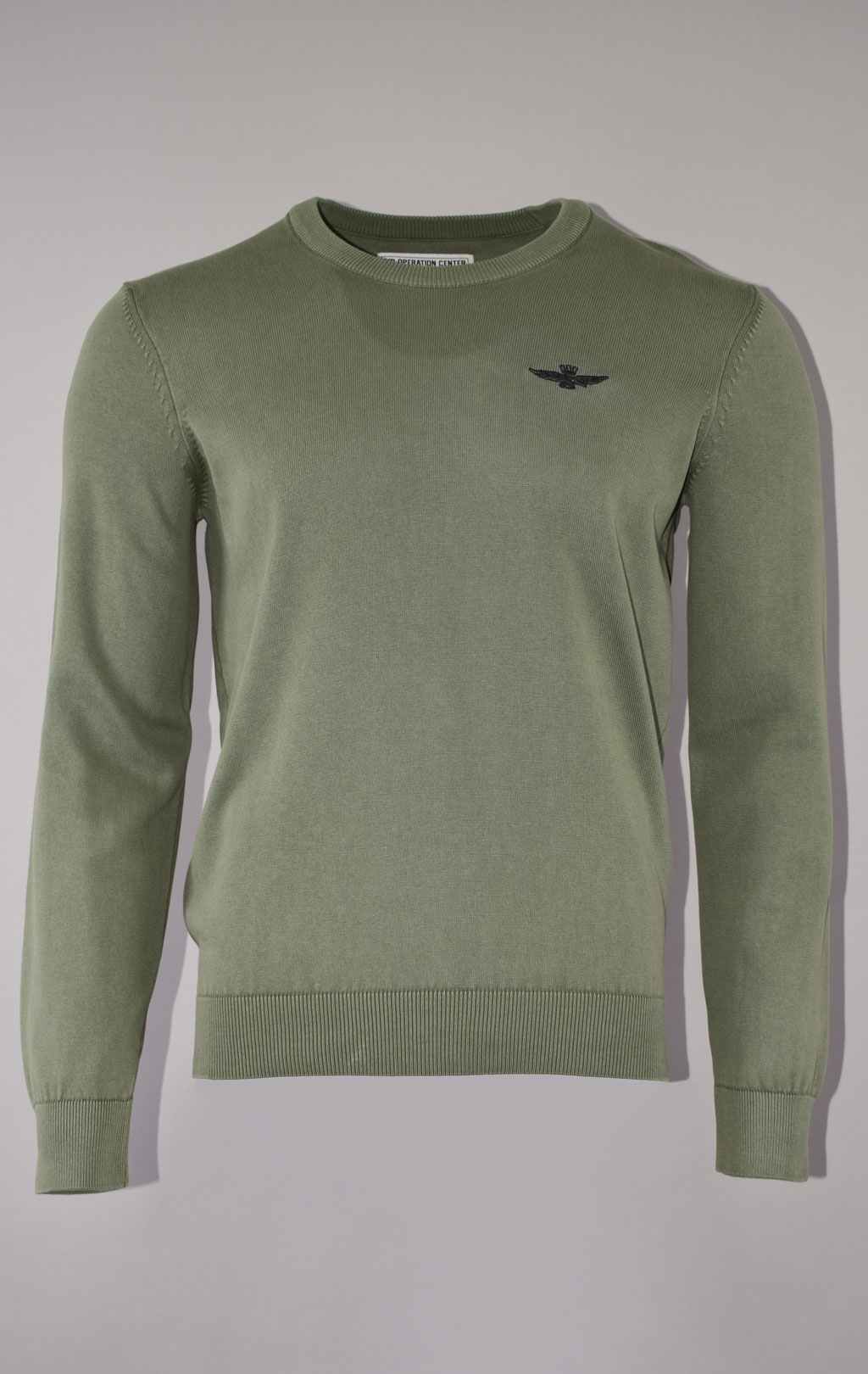 Свитер AERONAUTICA MILITARE SS 23/IN verde militare (MA 1424) 