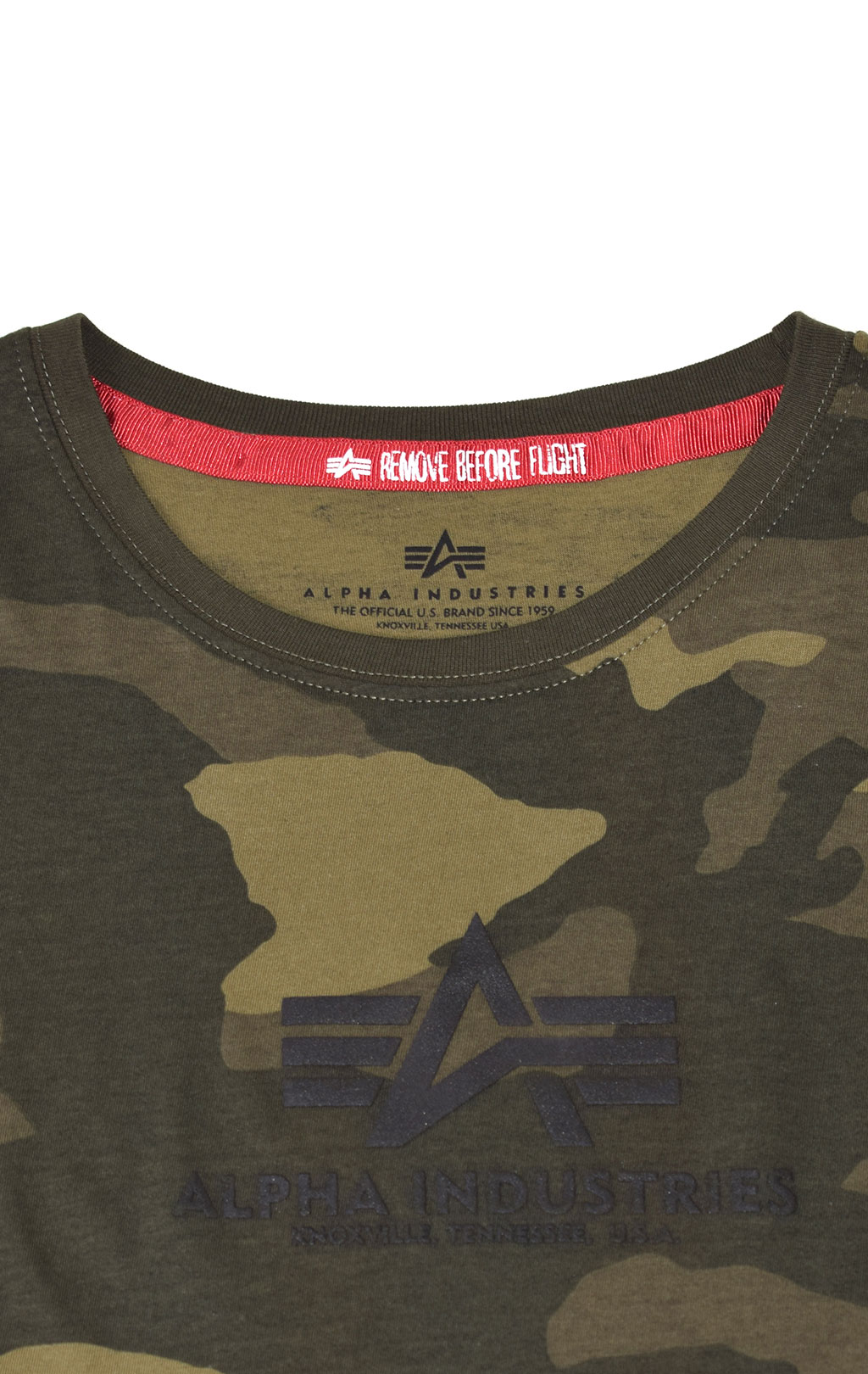 Женская футболка ALPHA INDUSTRIES NEW CAMO BASIC T olive camo 