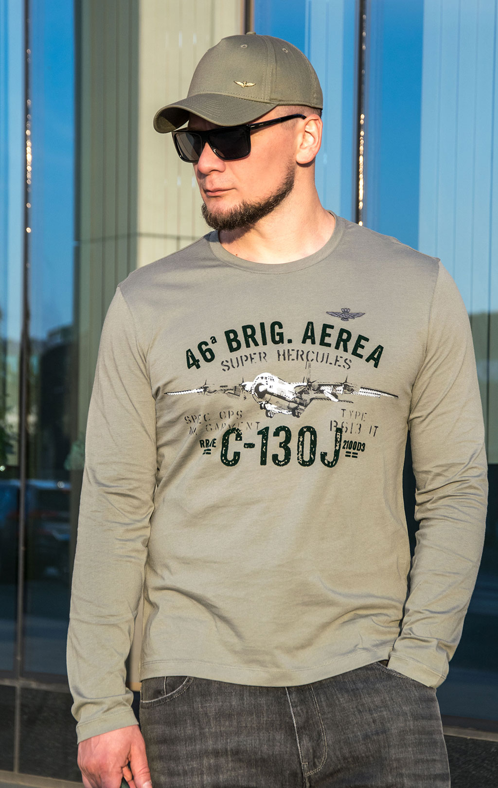 Лонгслив AERONAUTICA MILITARE FW 23/24/TR light green (TS 2144) 