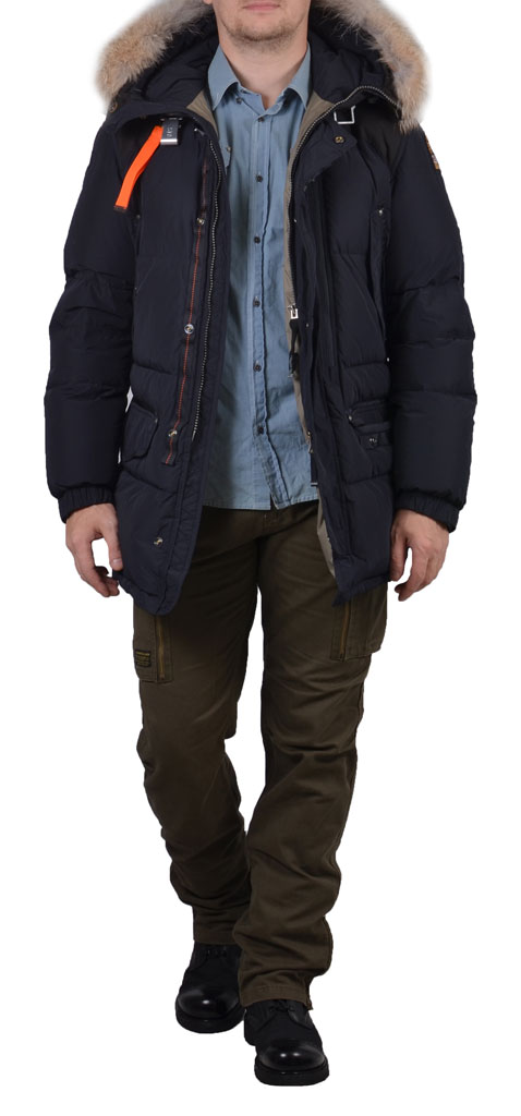 Пуховик PARAJUMPERS HARRASEEKET blue black 