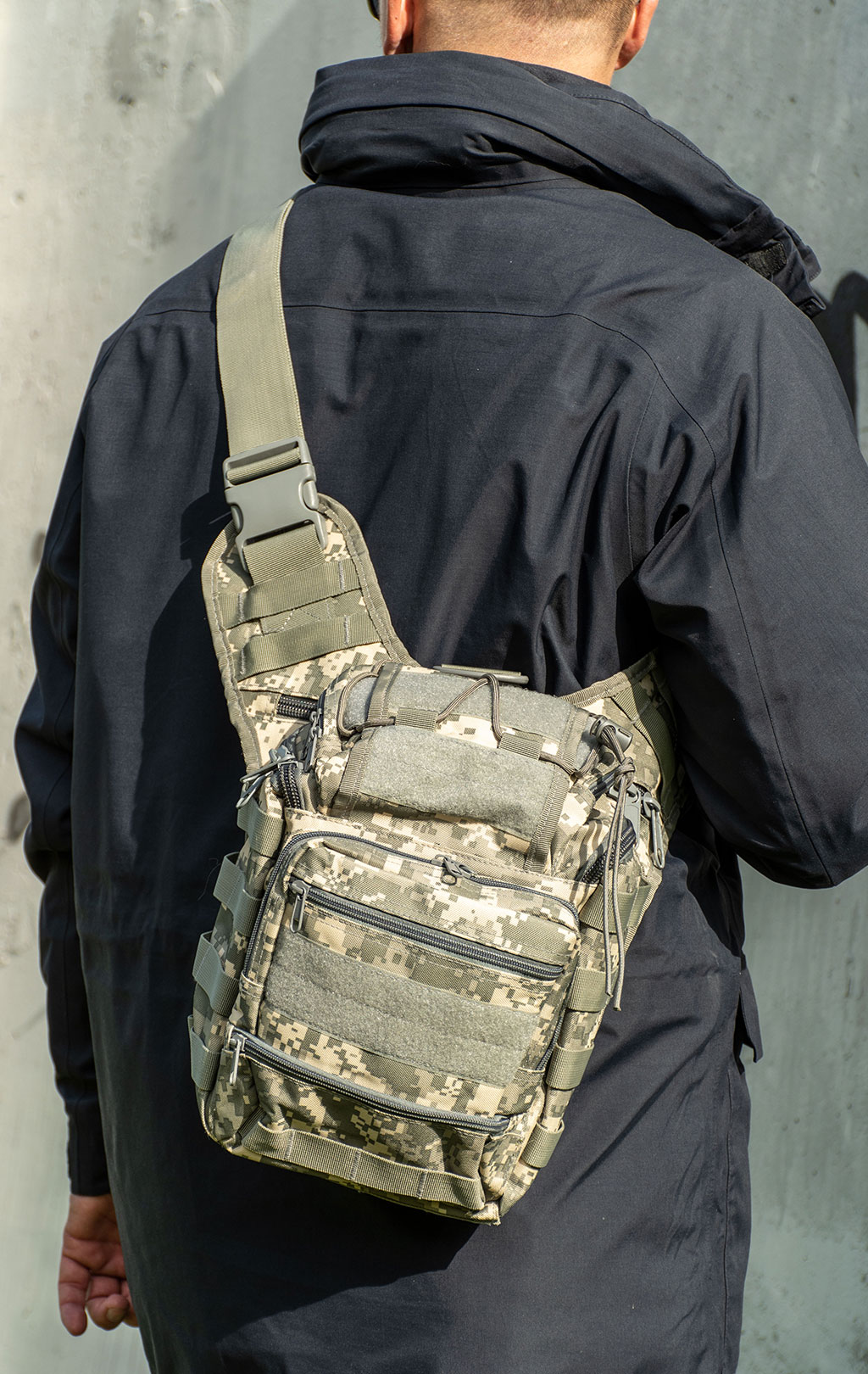 Сумка через плечо тактическая Hausheng SLING MOLLE 25x15x30 acu PK-402 