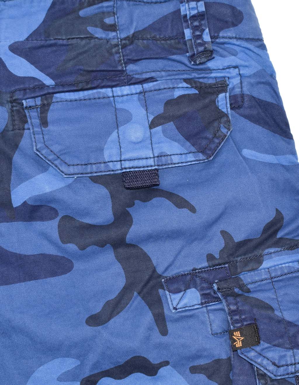 Шорты ALPHA INDUSTRIES CREW SHORT navy camo 