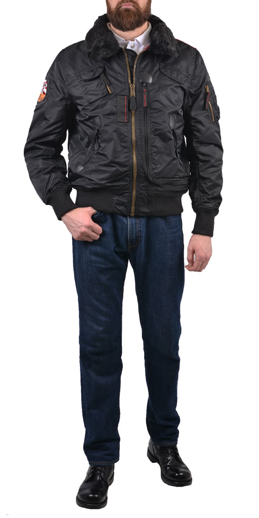 Куртка-пилот ALPHA INDUSTRIES INJECTOR black washed 