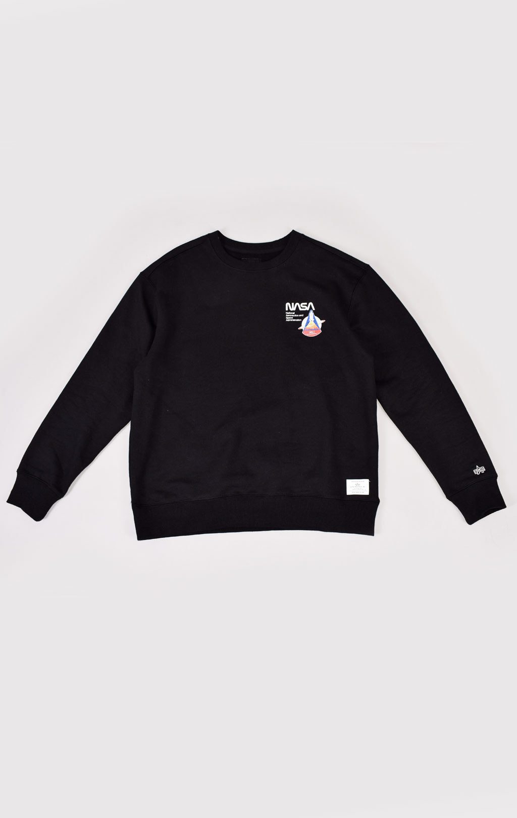 Свитшот ALPHA INDUSTRIES NASA COLUMBIA CREWNECK FW 21/22 black 