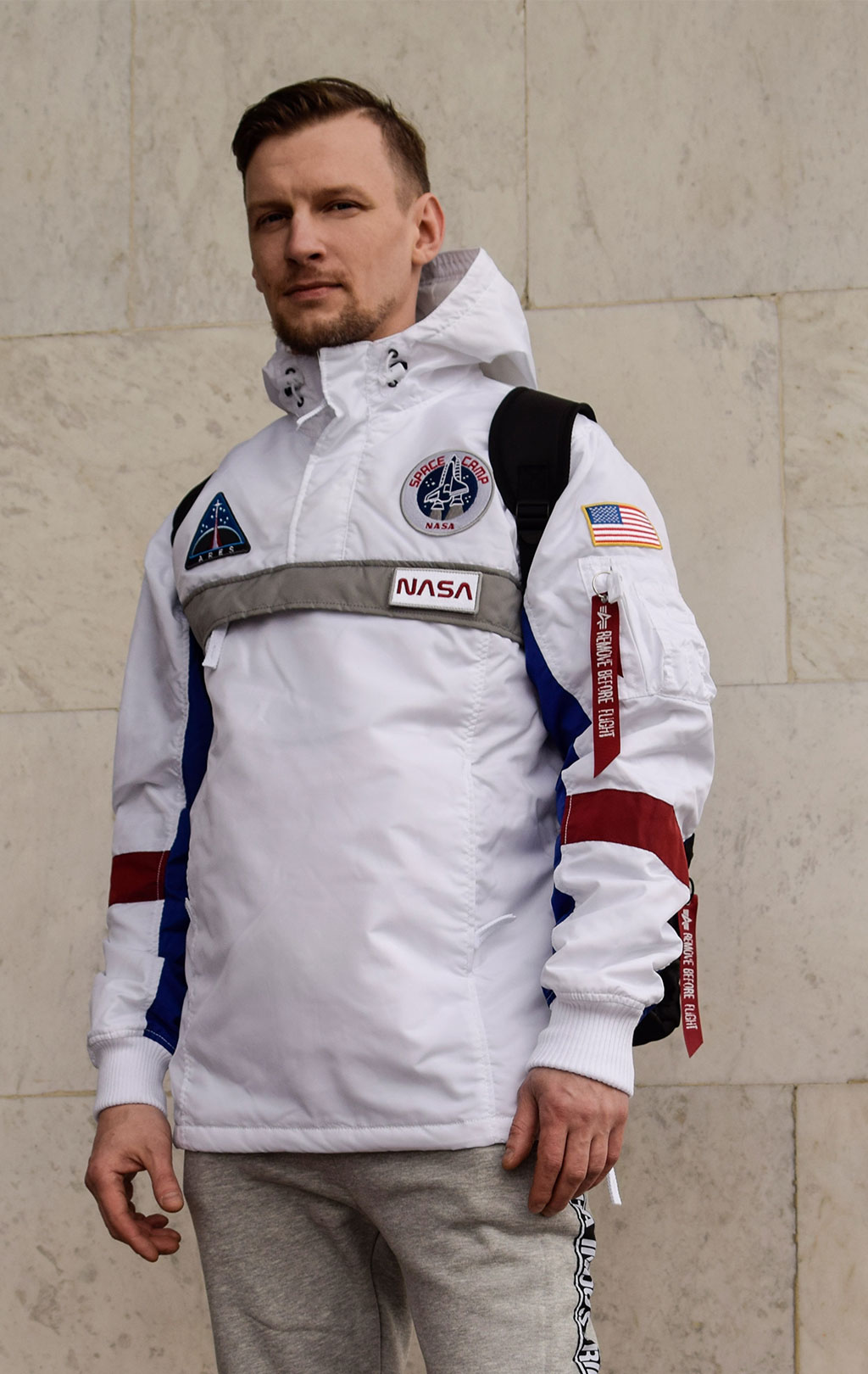 Анорак ALPHA INDUSTRIES NASA SPACE CAMP ANORAK white 