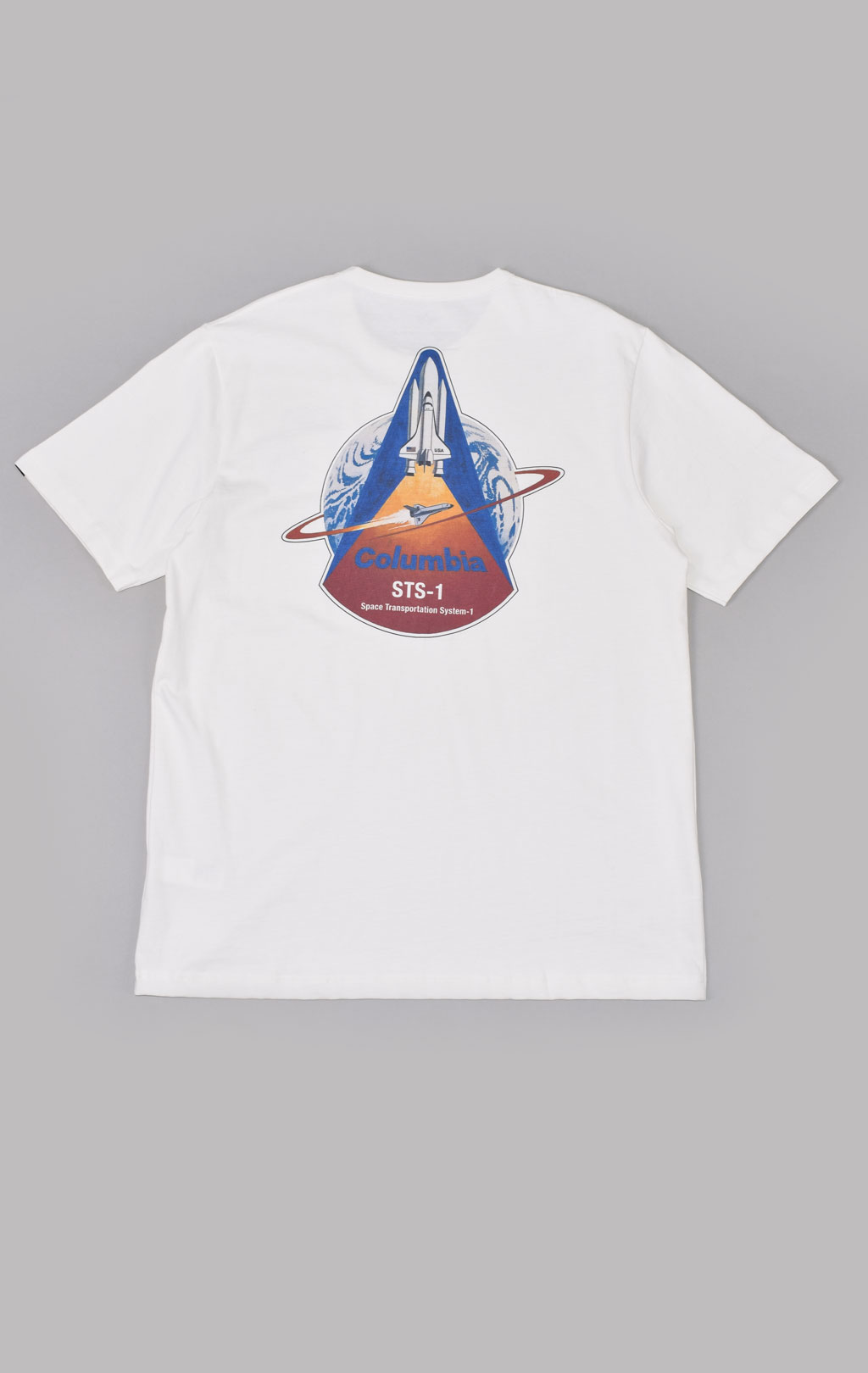 Футболка ALPHA INDUSTRIES NASA COLUMBIA TEE плотная FW 21/22 white 