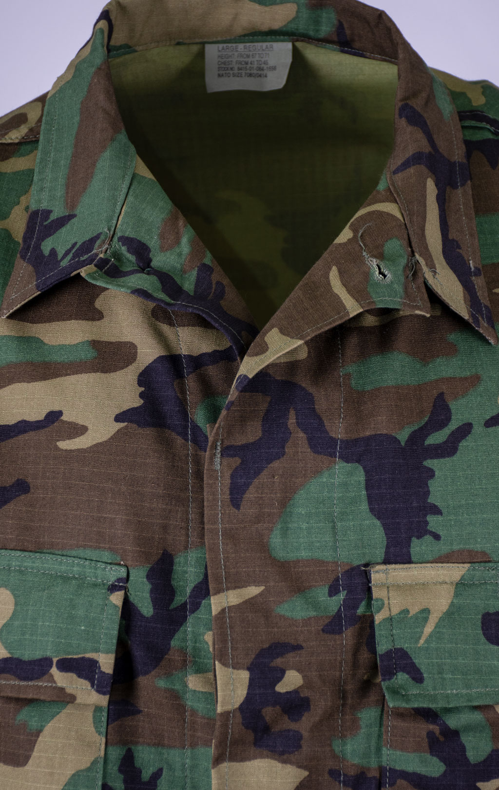 Китель полевой BDU хлопок Rip-Stop camo woodland США