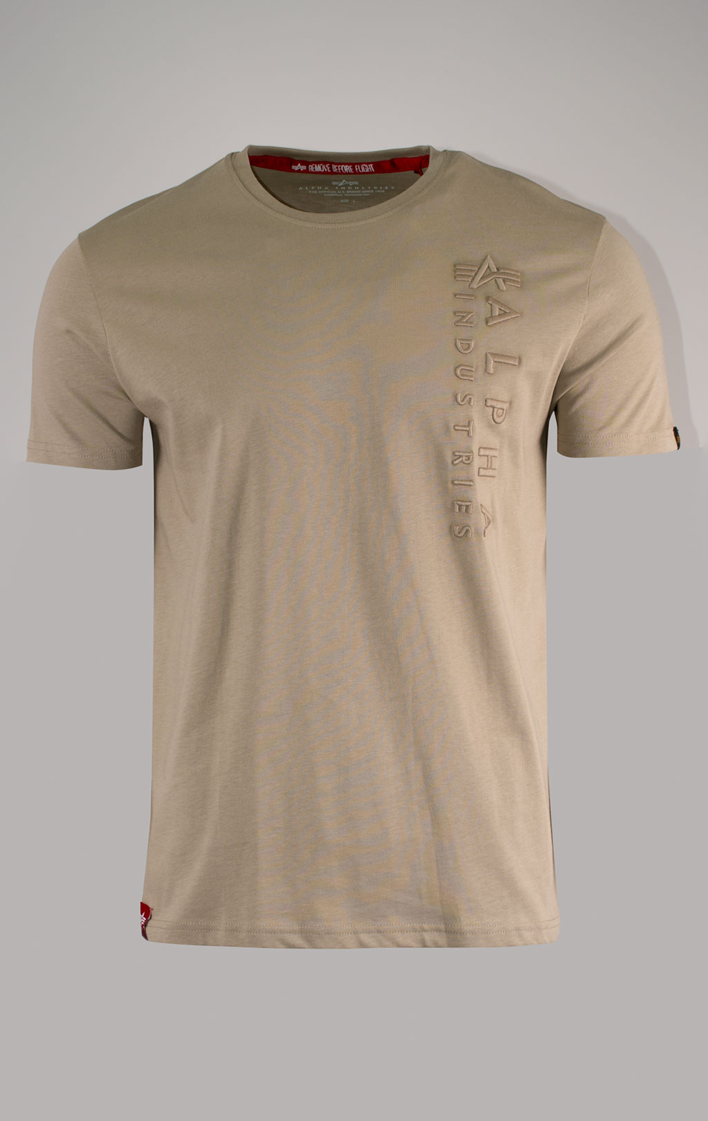 Футболка ALPHA INDUSTRIES EMB T vintage sand 