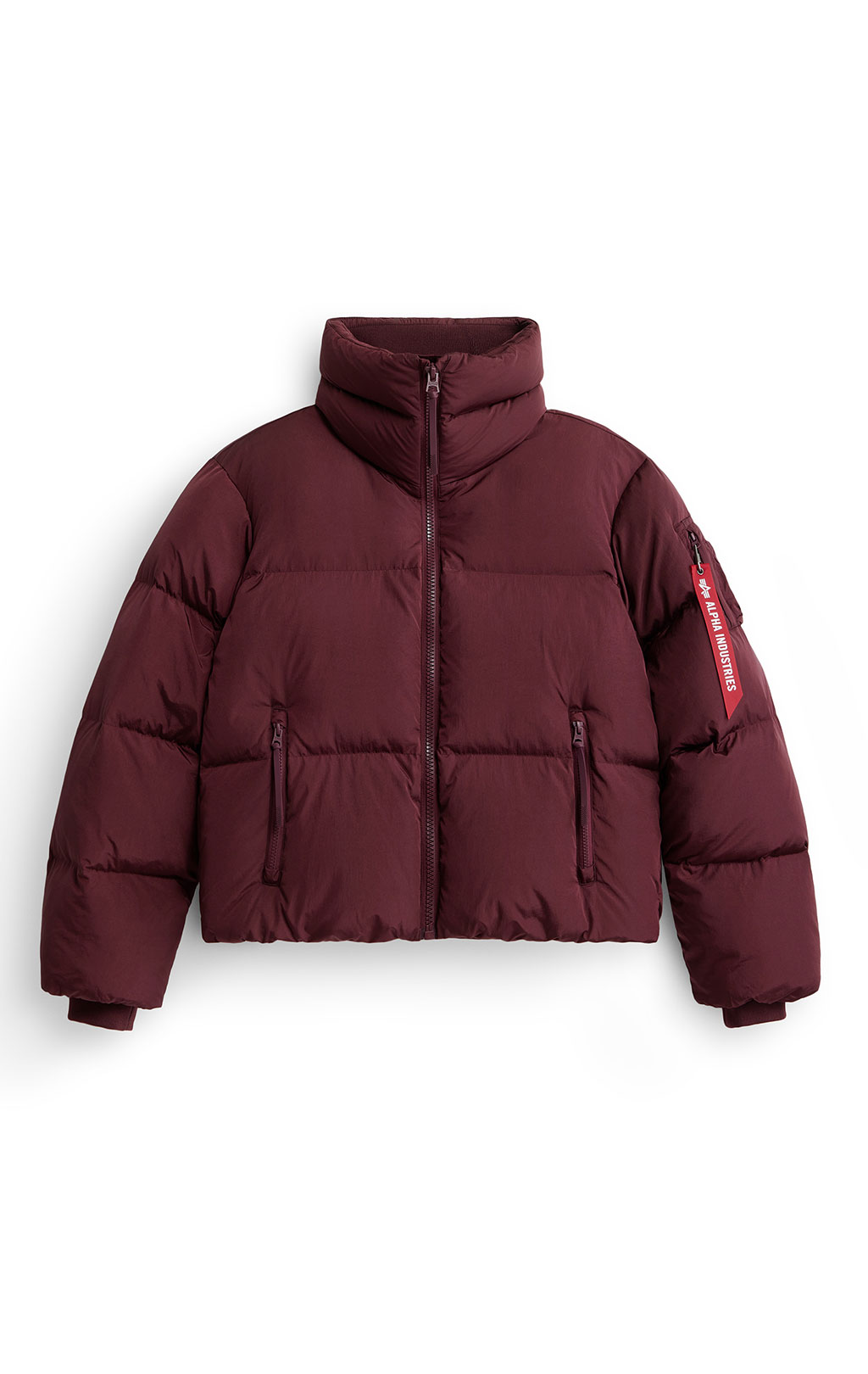 Женская куртка ALPHA INDUSTRIES SIERRA SHORT PUFFER FW 25/26 cedar red 