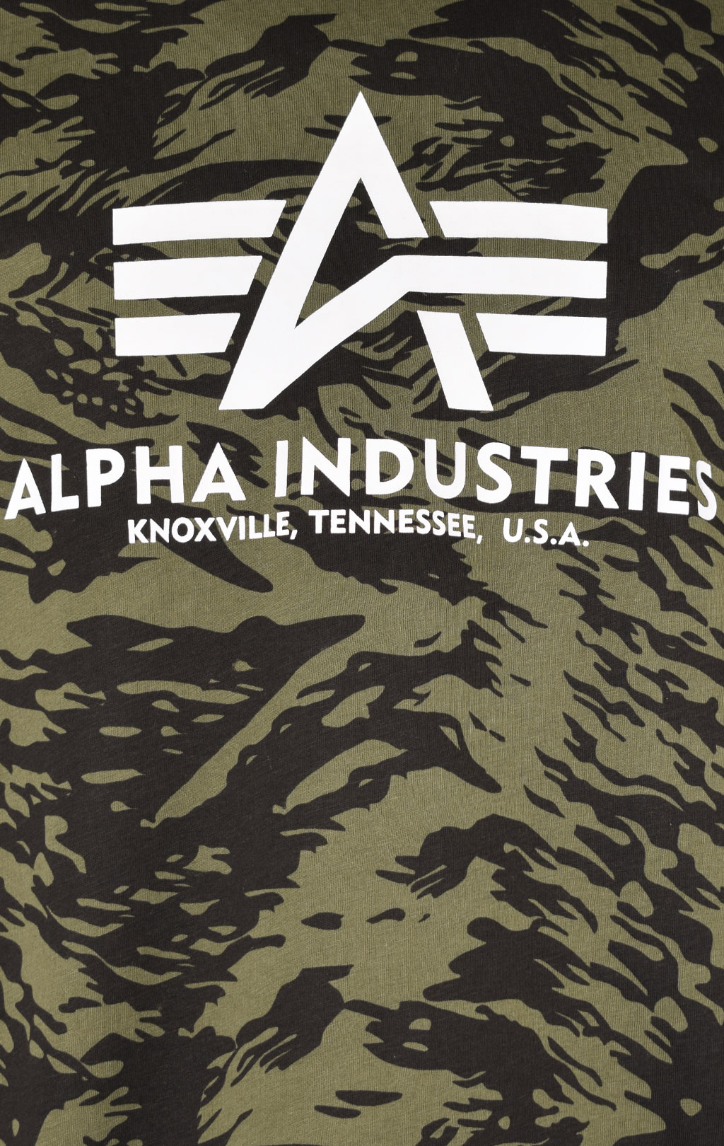 Футболка ALPHA INDUSTRIES BASIC T CAMO brushstroke green 