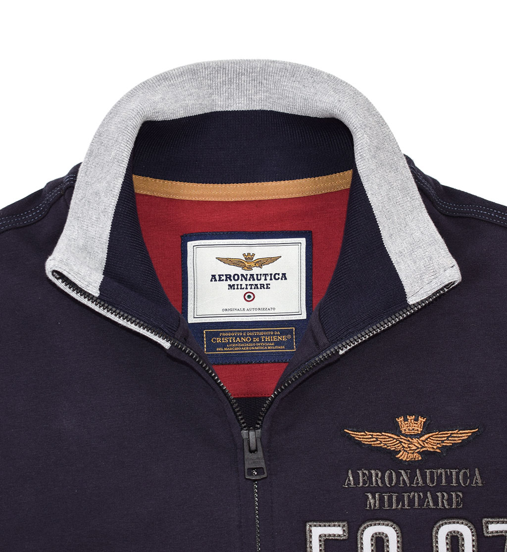 Толстовка AERONAUTICA MILITARE SS19 blue navy (FE 1380) 