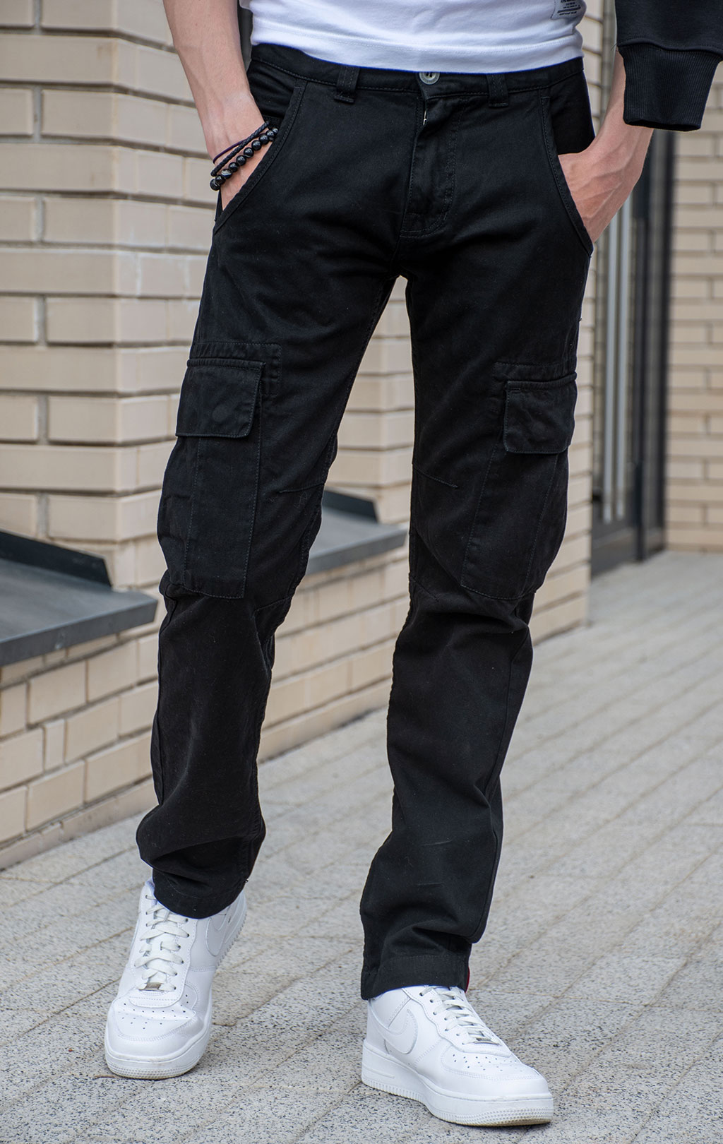 Брюки-карго ALPHA INDUSTRIES AGENT black 