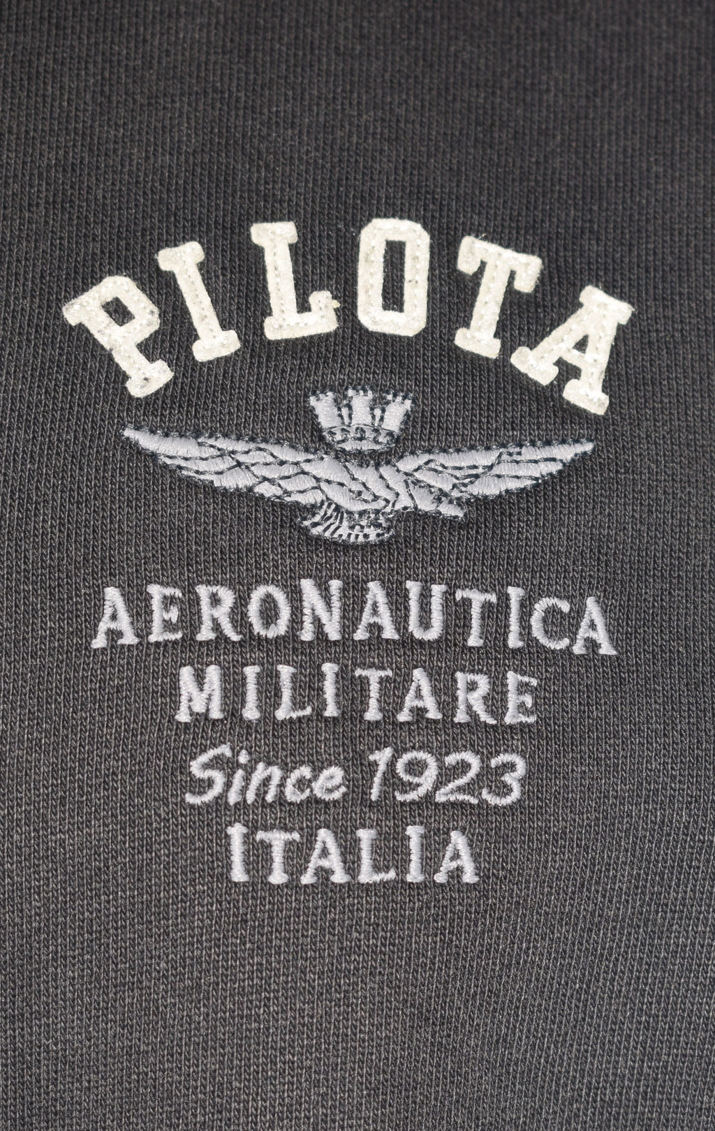 Толстовка с капюшоном AERONAUTICA MILITARE FW 22/23/IN jet black (FE 1702) 