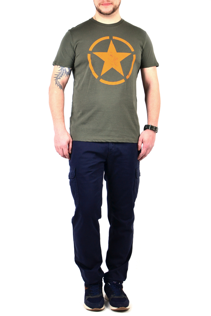 Футболка ALPHA INDUSTRIES STAR T dark olive 