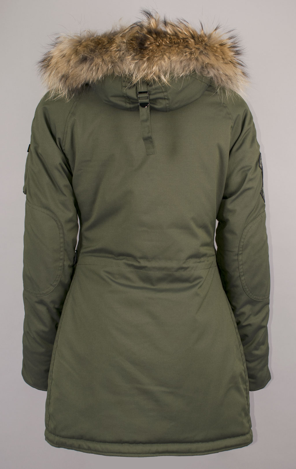 Женская аляска ALPHA INDUSTRIES EXPLORER натур. мех dark green 