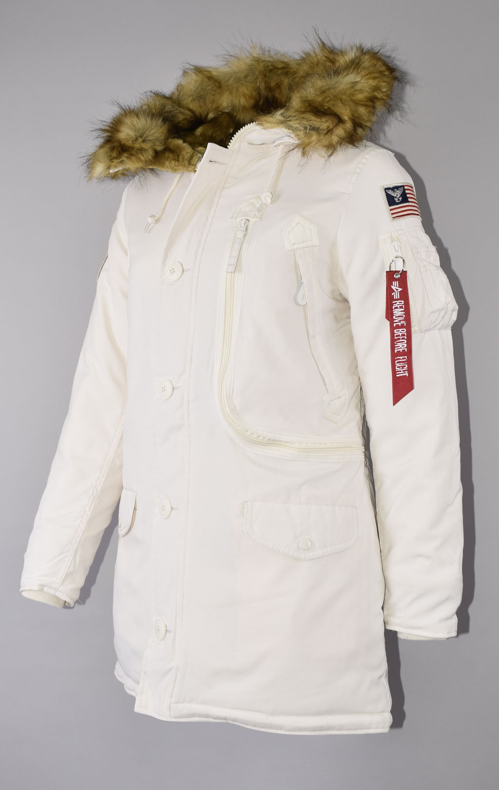 Женская аляска ALPHA INDUSTRIES POLAR jet stream white 