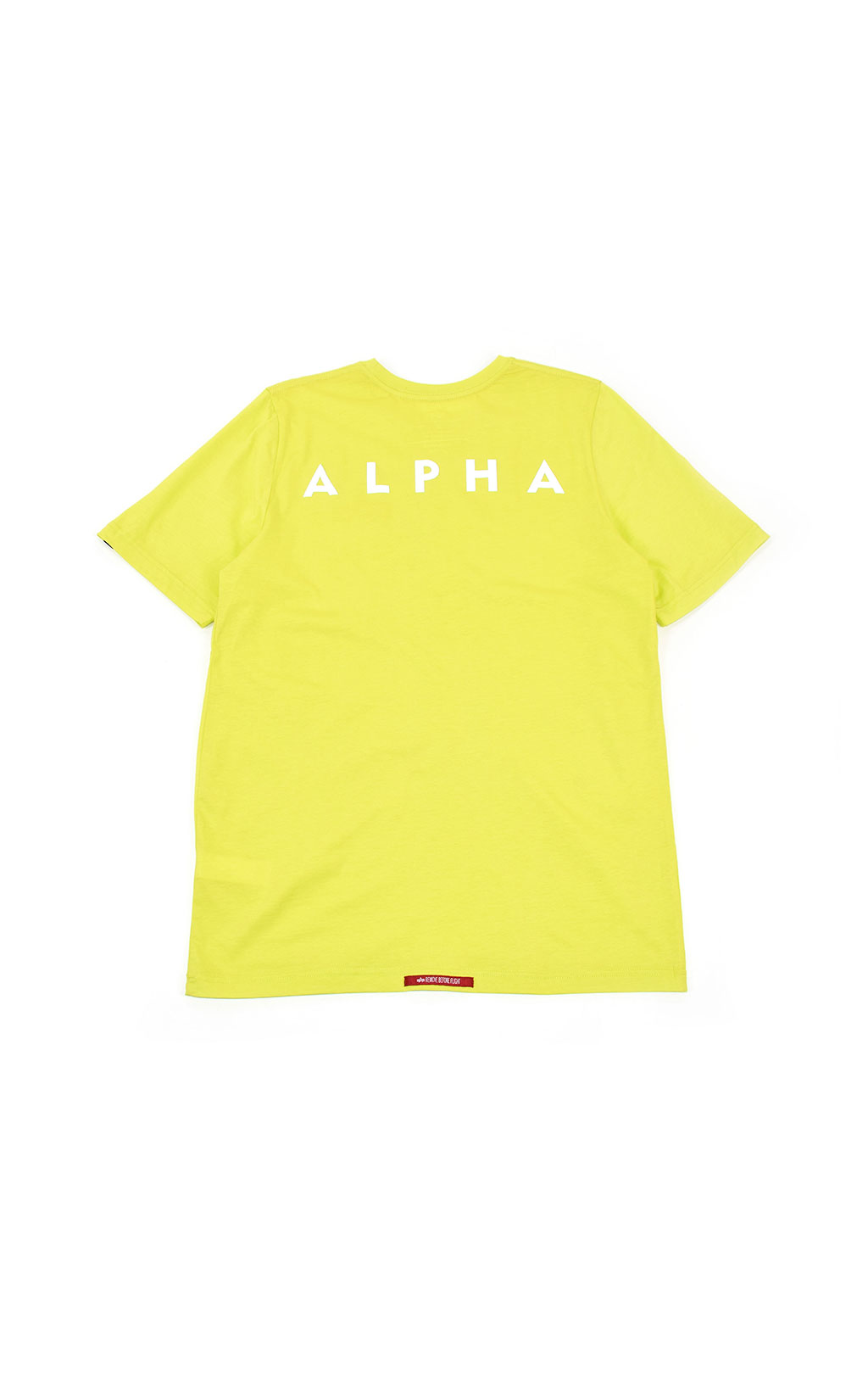 Футболка ALPHA INDUSTRIES REFLECTIVE SMALL LOGO neon yellow 