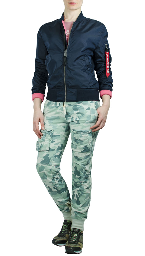 Ветровка-бомбер ALPHA INDUSTRIES жен. TT IP REVERSIBLE MA-1 rep. blue Ветровка-бомбер ALPHA INDUSTRIES жен. TT IP REVERSIBLE MA-1 rep. blue