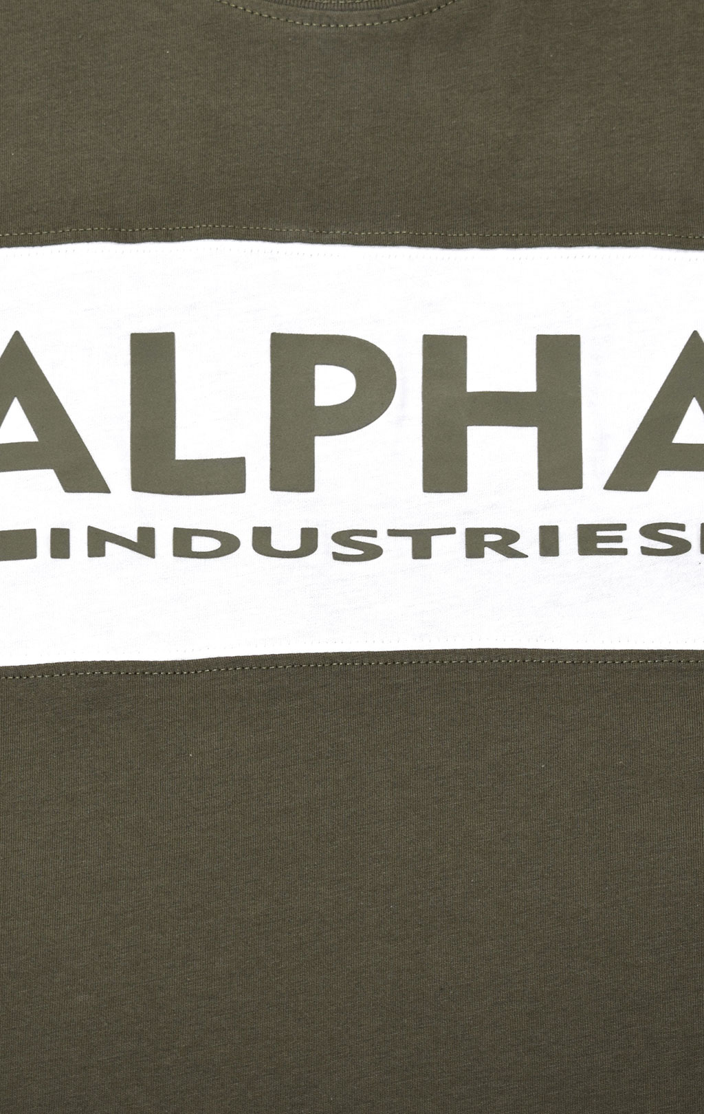 Футболка ALPHA INDUSTRIES ALPHA INLAY dark olive/white 