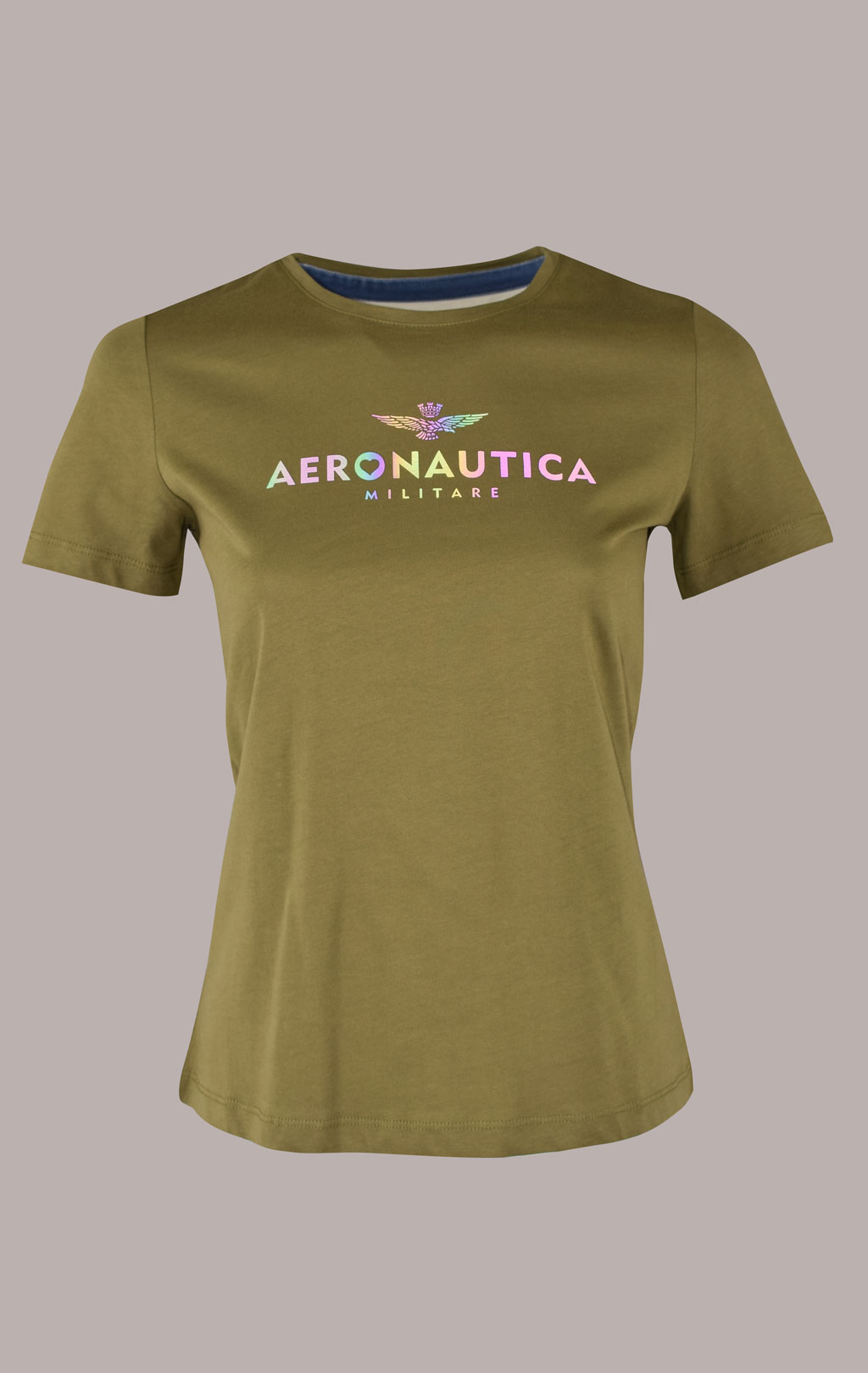 Женская футболка AERONAUTICA MILITARE FW 22/23/TR verde oliva (TS 2031) 