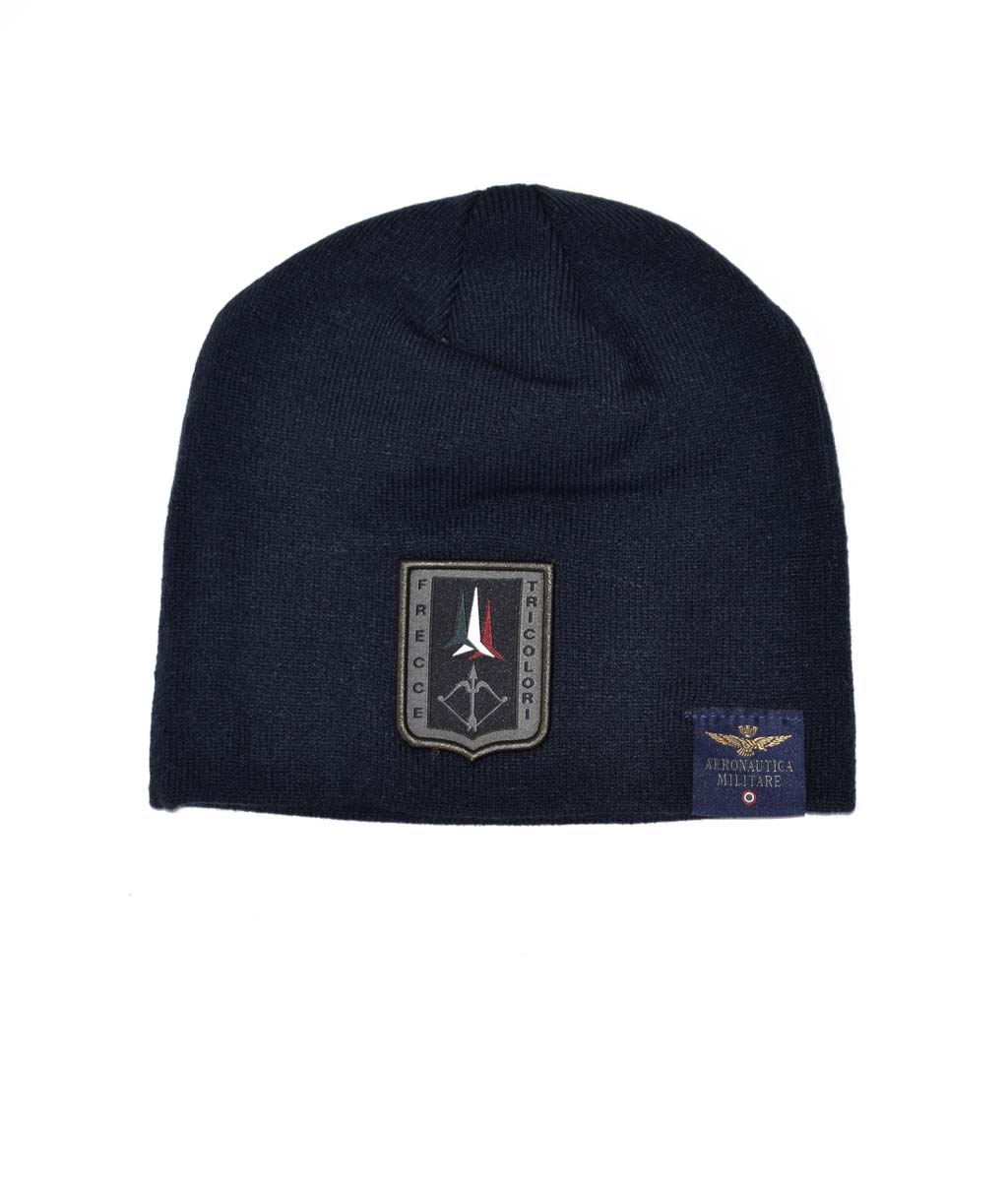 Шапка вязаная AERONAUTICA MILITARE FW 21/22/CN blue navy (CU 036) 