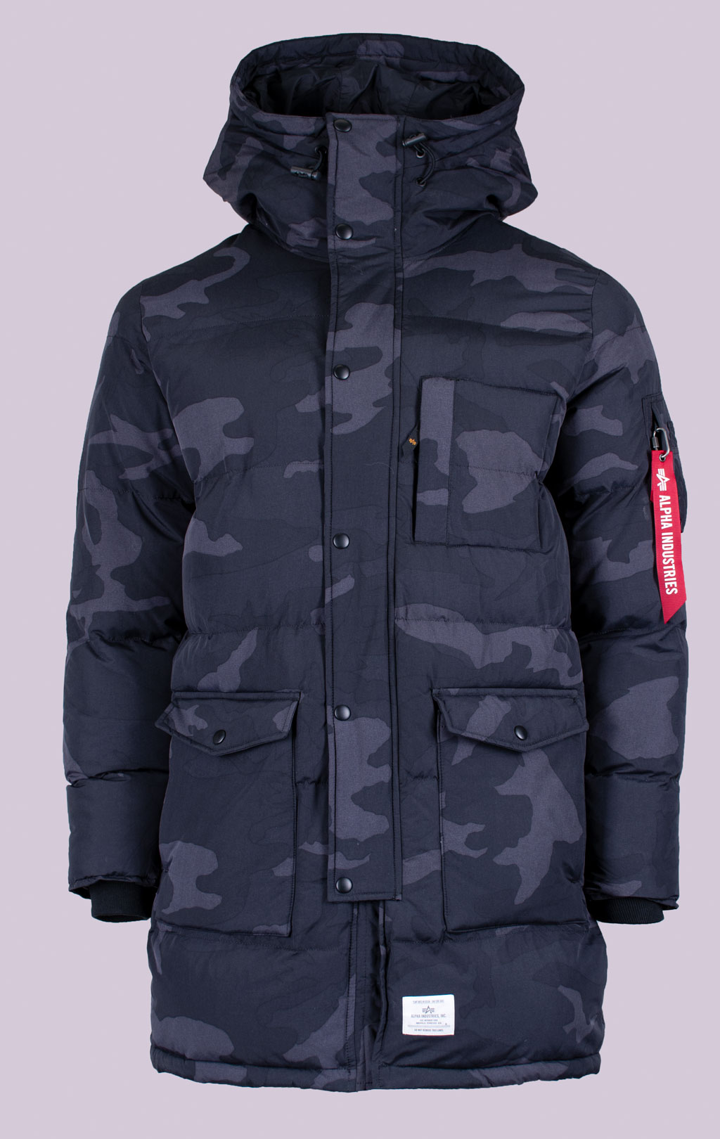 Аляска ALPHA INDUSTRIES QUILTED PARKA N-3B FW 21/22 m black woodland camo 