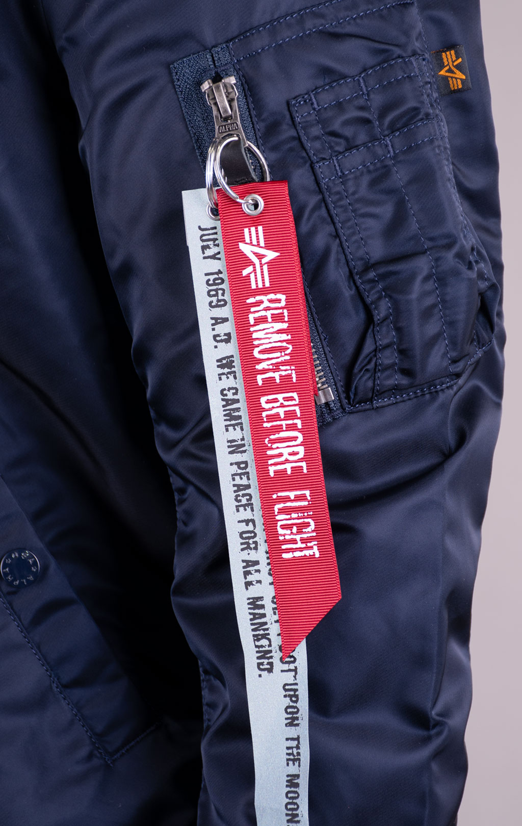 Ветровка-бомбер ALPHA INDUSTRIES MA-1 MOON LANDING REVERSIBLE rep. blue 