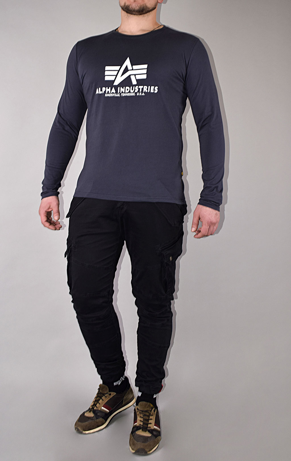 Лонгслив ALPHA INDUSTRIES BASIC LS navy 