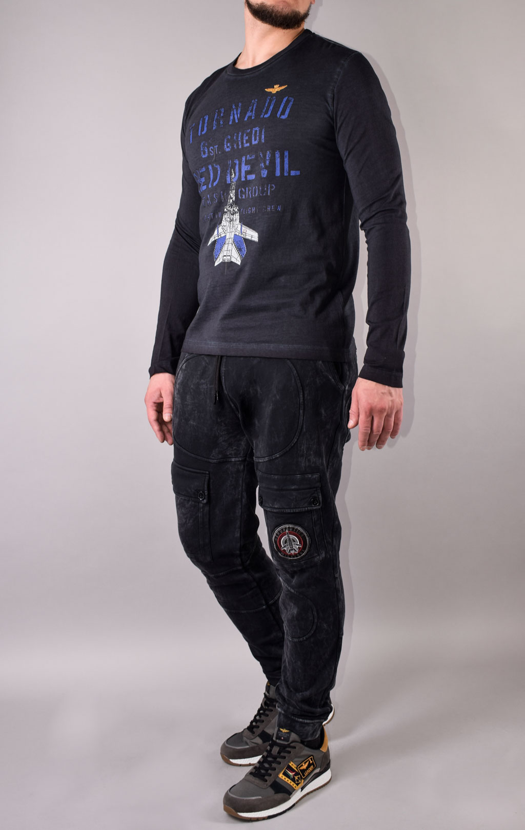 Лонгслив AERONAUTICA MILITARE FW 21/22/BD blue black (TS 1894) 