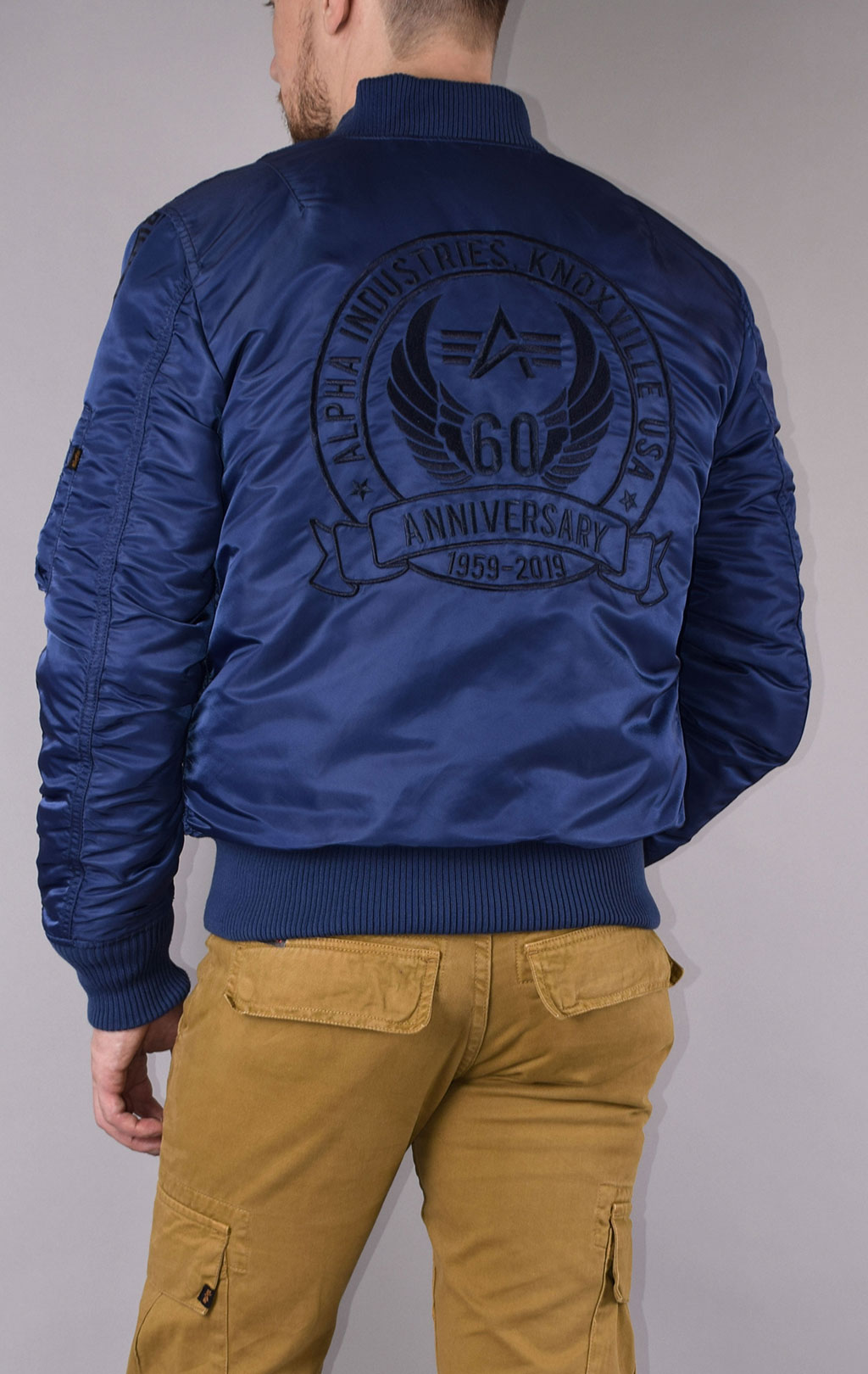 Бомбер ALPHA INDUSTRIES 60TH ANNIVERSARY MA-1 new navy 