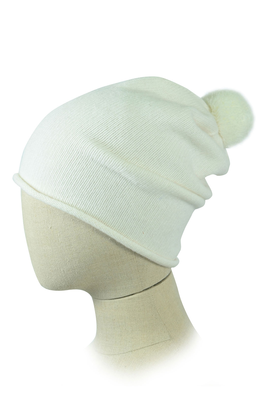 Женская шапка вязаная PARAJUMPERS POMPON HAT milk 