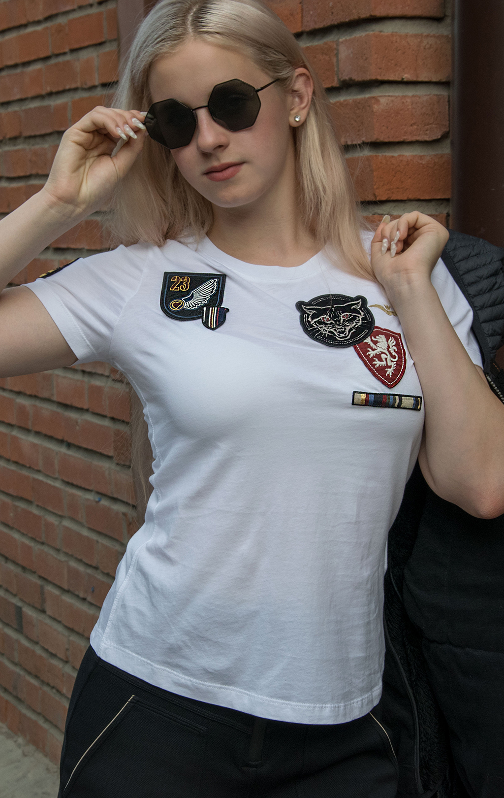 Женская футболка AERONAUTICA MILITARE SS 21/PT bianco ottico (TS 1878) 