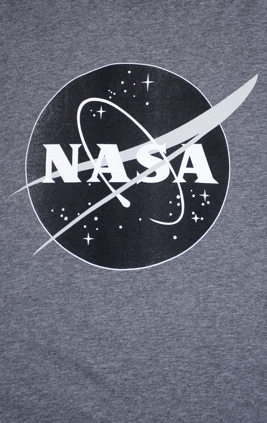Футболка ALPHA INDUSTRIES NASA LOGO medium charcoal heather 