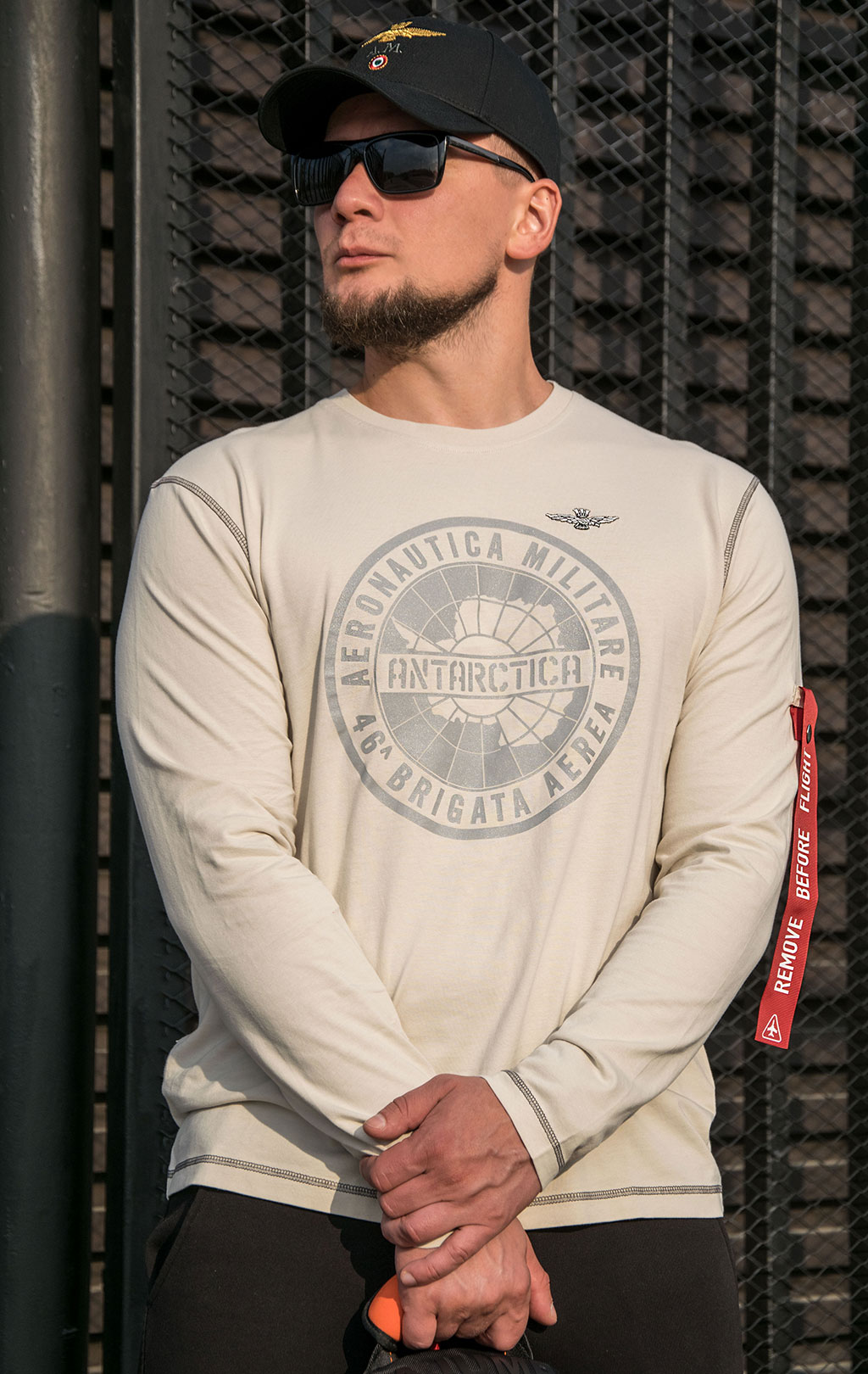 Лонгслив AERONAUTICA MILITARE ANTARCTICA FW 23/24/TR ghiaccio (TS 2147)
