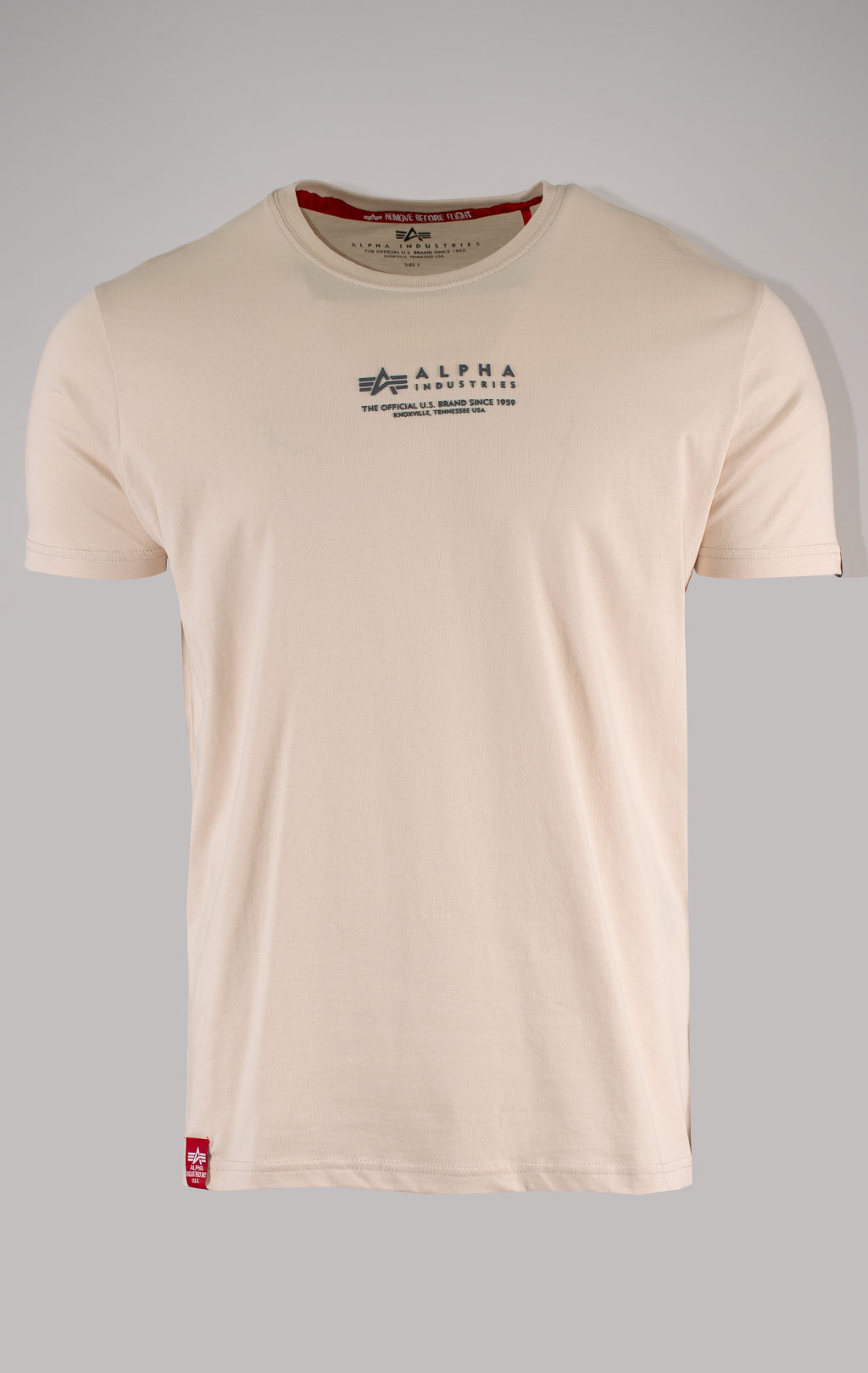 Футболка ALPHA INDUSTRIES ALPHA WORDING T jet stream white 