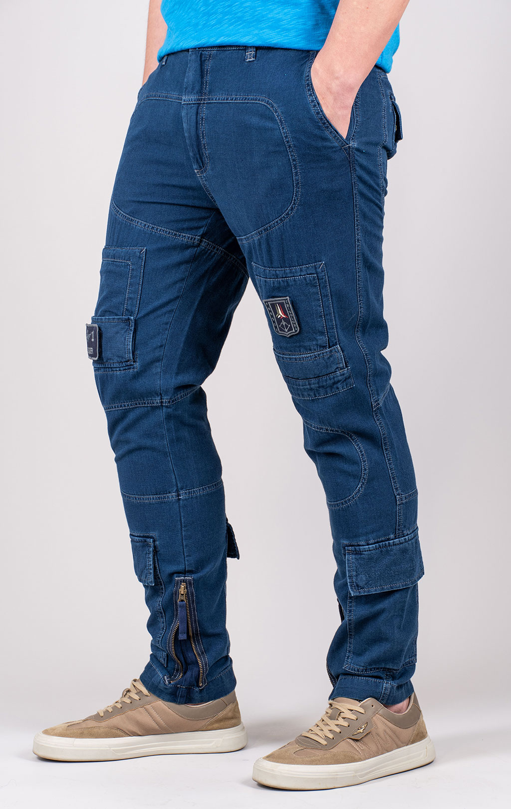 Джинсы-карго AERONAUTICA MILITARE ANTI-G SS 25 m/IN indigo (PA 1655) 