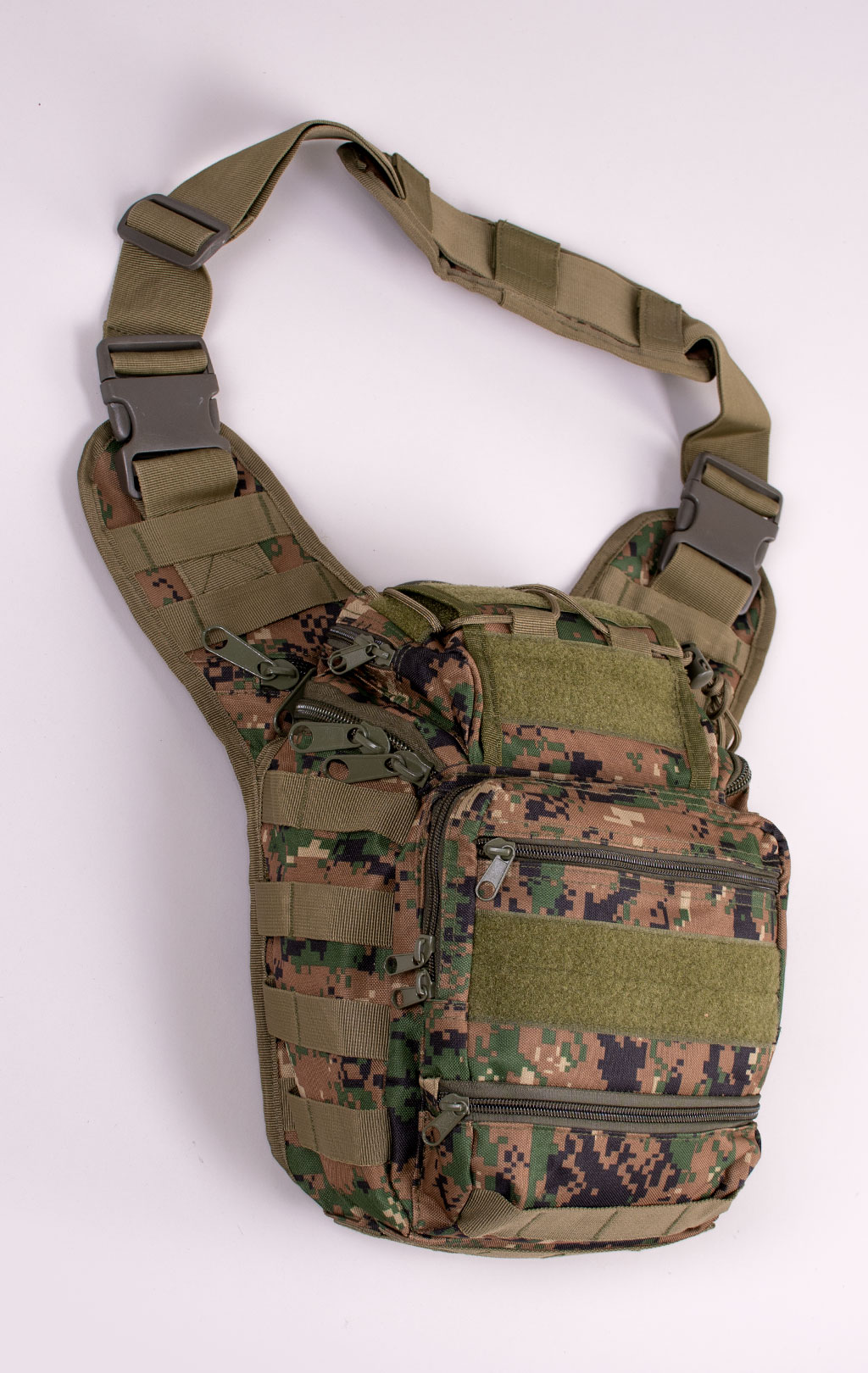 Сумка через плечо тактическая Hausheng SLING MOLLE 25x15x30 digital woodland PK-402 