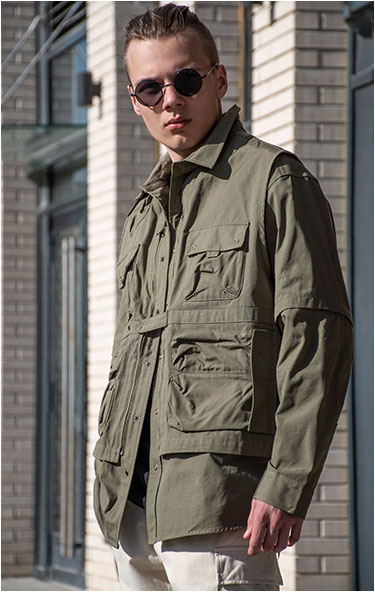 Ветровка ALPHA INDUSTRIES C-1 MOD SHIRT JACKET SS 24 m OG-107 green