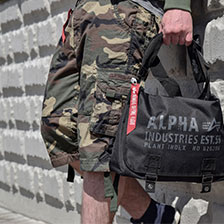 Шорты ALPHA INDUSTRIES JET camo woodland 65