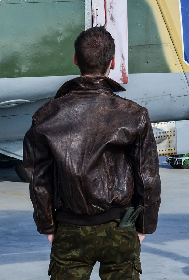 Мужская кожаная летная куртка COCKPIT USA VINTAGE P-51 MUSTANG A-2