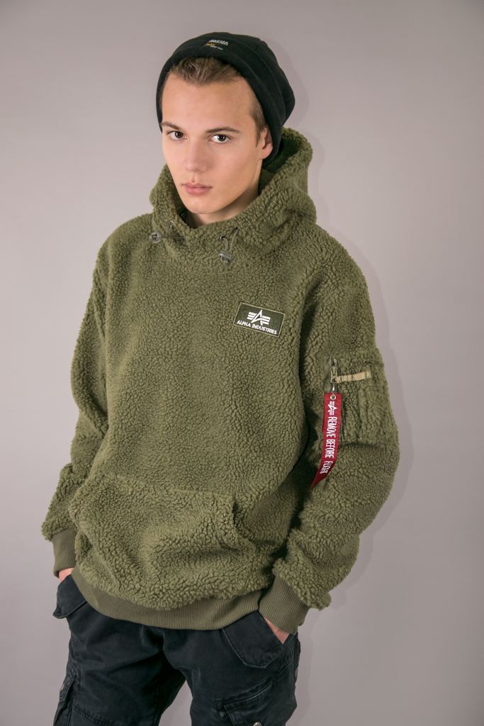 Толстовка ALPHA INDUSTRIES TEDDY HOODY sage green фото 1