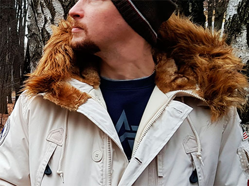 Аляска мужская ALPHA INDUSTRIES POLAR WHITE OFF