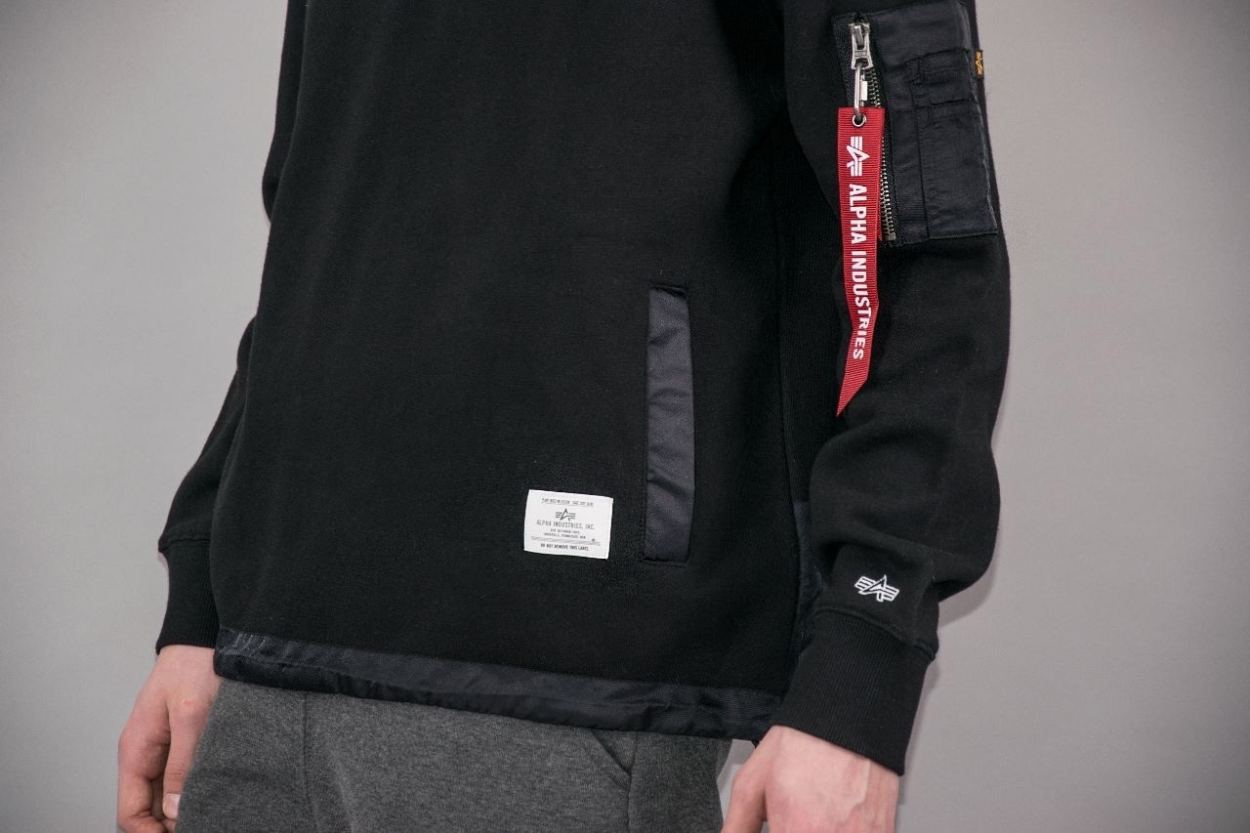 Толстовка ALPHA INDUSTRIES NYLON UTILITY HOODIE FW 21/22 black