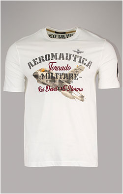 Футболка AERONAUTICA MILITARE SS 25 m/BD milk white (TS 2406)