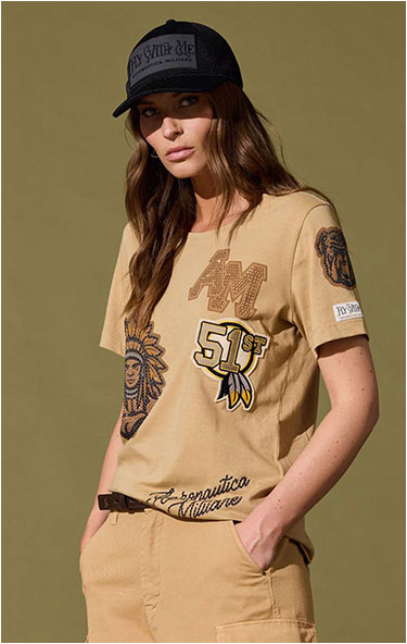Женская футболка AERONAUTICA MILITARE SS 25 m/IT safari (TS 2397)