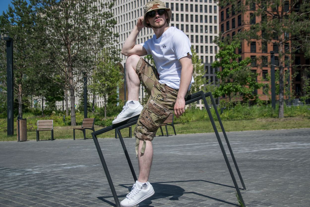 Шорты ALPHA INDUSTRIES JET chocolate chip фото 2 Шорты ALPHA INDUSTRIES JET chocolate chip фото 2