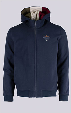 Толстовка с капюшоном AERONAUTICA MILITARE SS 26/27/BD blue navy (FE 2097)