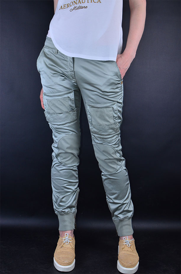 модные женские брюки с карманами, блестящие женские штаны, женские ноги, Aeronautica Miliatre
