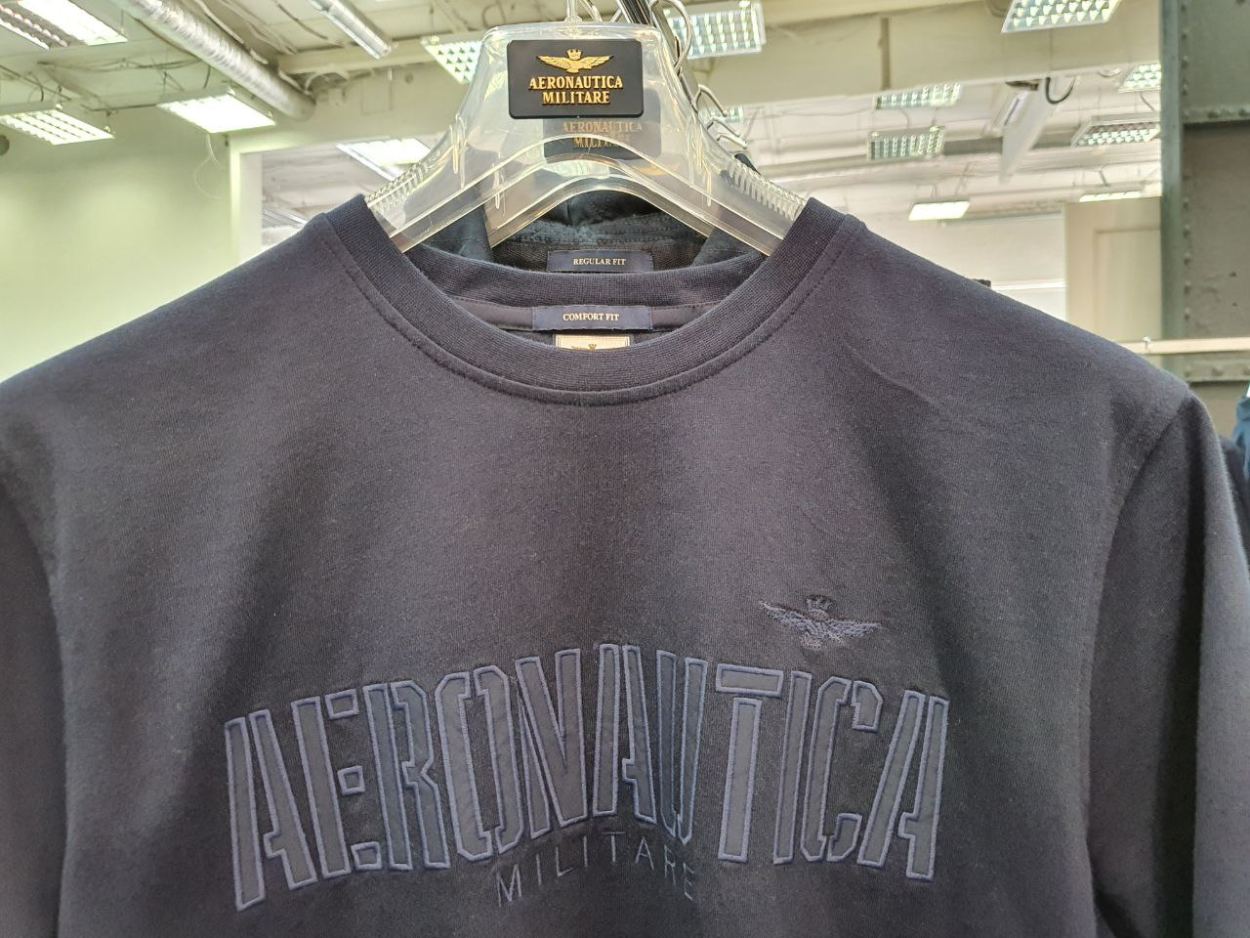 Плотная мужская футболка Aeronautica Militare FW23 Плотная мужская футболка Aeronautica Militare FW23